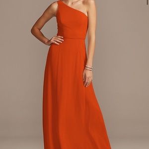 David’s bridal one shoulder dress